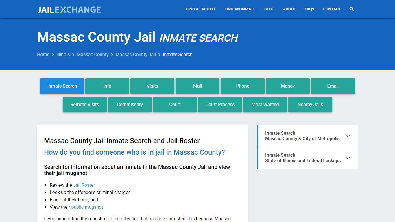 Inmate Search: Roster & Mugshots - Massac County Jail, IL - Jail Exchange